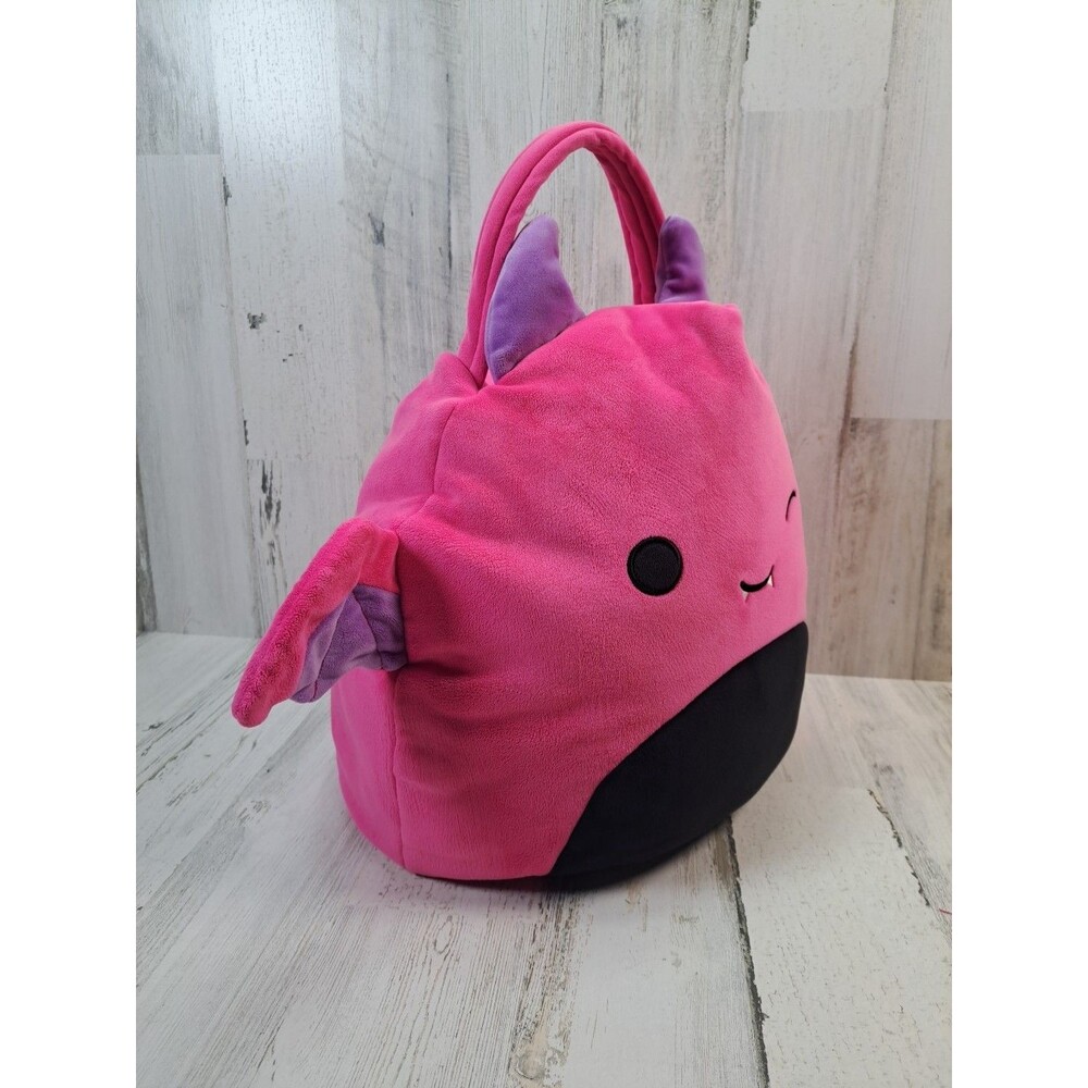 Squishmallows Plush Wakisha The Pink Devil Bat 16” Treat Pail Easter Basket Gift - Picture 4 of 11